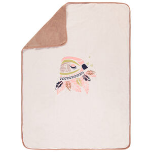 Manta con motivo de pájaro con purpurina 