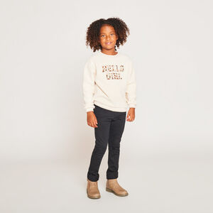 Sudadera polar oversize con parches moteados para niña 