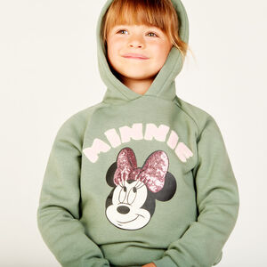 Sudadera con capucha en jersey con forro de terciopelo Minnie Disney para niña 