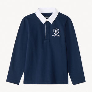 Polo de manga larga bordado para niño 