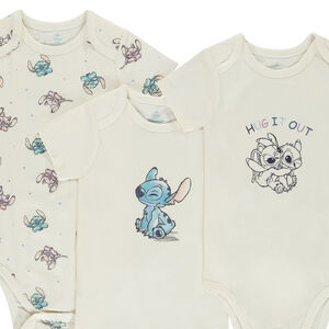 Lote de 3 Bodies de manga corta Stitch Disney para bebé (aperturas diferentes según la edad) Main Lote de 3 Bodies de manga corta Stitch Disney para bebé (aperturas diferentes según la edad)