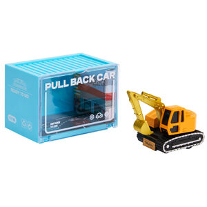 Vehículo miniatura de fricción - Excavadora amarilla 