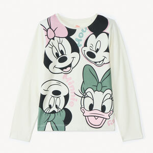 Camiseta de manga larga con estampado de Minnie Disney para niña 