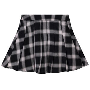 Falda a cuadros en lurex plateado para niña 