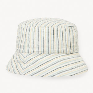Gorro de tela a rayas para niño 