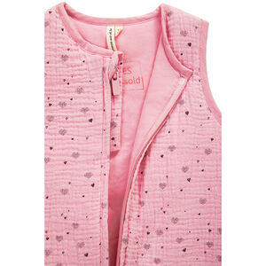 Saco de dormir TOG 2 con estampado de corazones en gasa de algodón 