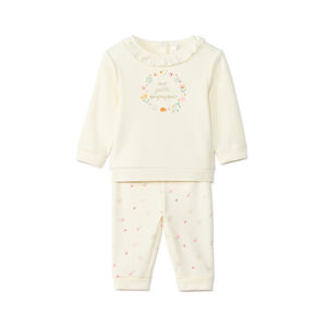 Conjunto evolutivo de chándal en punto con forro para bebé niña 