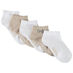 Pack de 5 pares de calcetines cortos para niña 