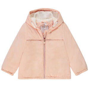 Chubasquero con capucha efecto satinado para bebé niña 