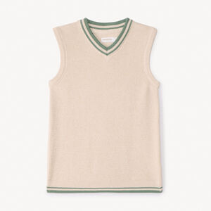 Suéter de punto sin mangas para niño. 