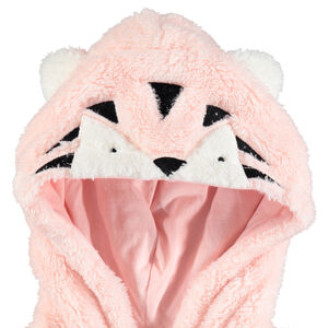 Bata de casa de borreguito con capucha. 