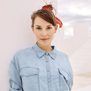 Camisa de manga larga con mangas retráctiles para mujer 