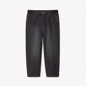 Vaquero efecto denim liso forrado en punto jersey para bebé niño 