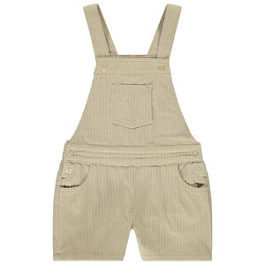 Pelele corto de terciopelo de canalé para niña 