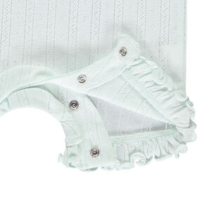 Combishort de punto calado con motivo de tortuga para niña bebé 