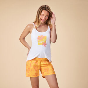 Camiseta de tirantes de pijama para embarazo y lactancia con estampado fantasía 