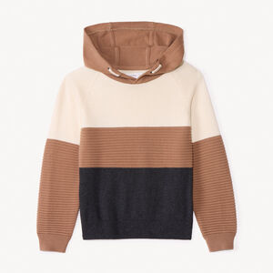 Jersey de manga larga con capucha efecto colorblock para niño 