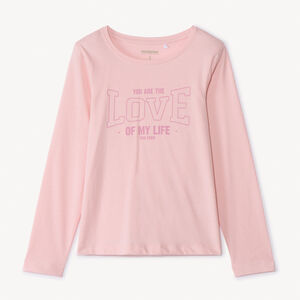 Camiseta de manga larga con estampado fantasía para niña 