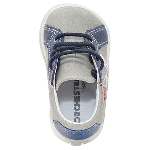 Botines de ante con cordones y barco estampado 