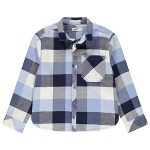 Camisa de tela a cuadros estilo leñador para niño 