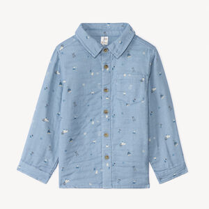 Camisa de manga larga con estampado de esquí para bebé niño 