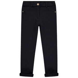 Pantalón liso de felpa para niña 