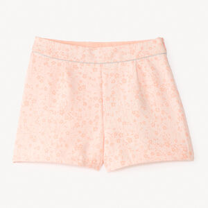 Short jacquard con motivos florales para niña 