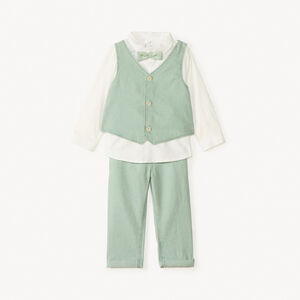 Conjunto de 3 piezas con pajarita para bebé niño. 