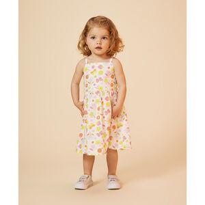 Vestido de tirantes estampado fantasía para niña bebé 