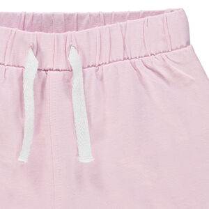 Short de felpa liso para bebé niña 