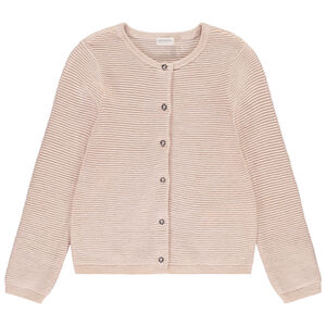 Gilet de punto fantasía con lurex para niña 