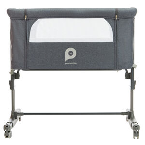 Cuna de colecho a ruedas Bisoo gris 