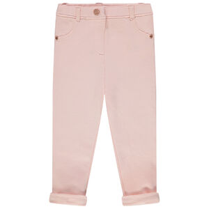 Jeggings lisos con botón grabado 