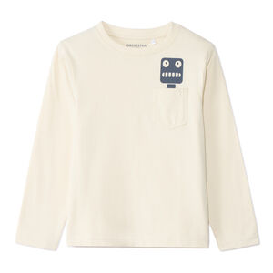 Camiseta de manga larga con estampado divertido de animal para niño 