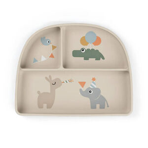 Plato silicona Stick&Stay Celebration beige 