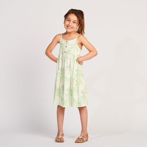 Vestido sin mangas con estampado de palmeras para niña 