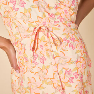 Vestido cruzado de lactancia con estampado floral para mujer 