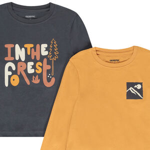 Pack de 4 camisetas de manga larga con motivos para niño 