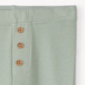 Camiseta lisa acanalada con botones para bebé niña 