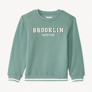 Sudadera de felpa con parches de letras en bucle para niño 