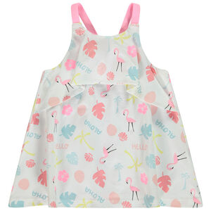 Túnica sin mangas estampado fantasía flamencos para bebé niña 