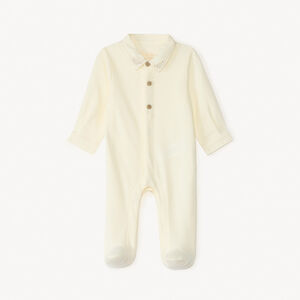 Pijama de mangas largas con cuello de polo para bebé niño 