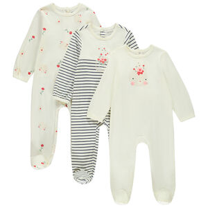 Pack de 3 peleles fantásticos para bebé niña con diferentes aberturas según la edad 