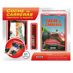 Set construcción maqueta Coche de carreras con libro +8 años 