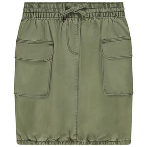 Falda efecto smock con bolsillos cargo para niña 