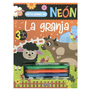 Libro para colorear La granja colección Rotuladores de néon +5 años 