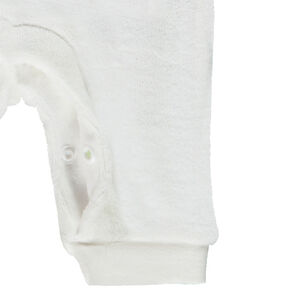 Combinaison larga de punto efecto cruzado en terciopelo para bebé prematuro 