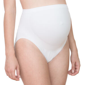 Pantalones de maternidad de cintura alta sin costuras en color liso 