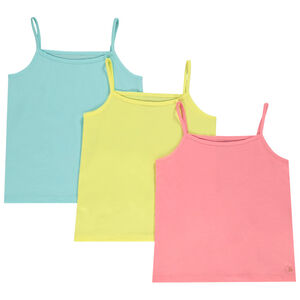 Pack de 3 camisetas sin mangas lisas para niña 