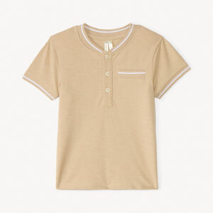 Polo de manga corta con cuello teddy para bebé niño 